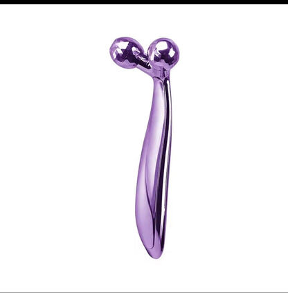 Y-Shape 3D Roller Face Neck Massager 360 Rotating Thin Body Massage Tool with Wrinkle Removal, Skin Lift, and Glow Features