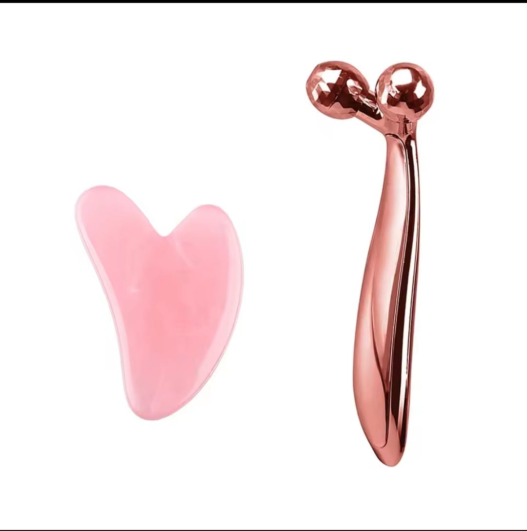 Y-Shape 3D Roller Face Neck Massager 360 Rotating Thin Body Massage Tool with Wrinkle Removal, Skin Lift, and Glow Features